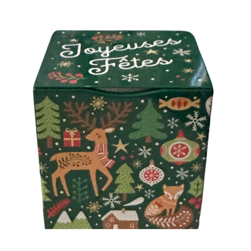 Boite Cube Joyeuse Fêtes