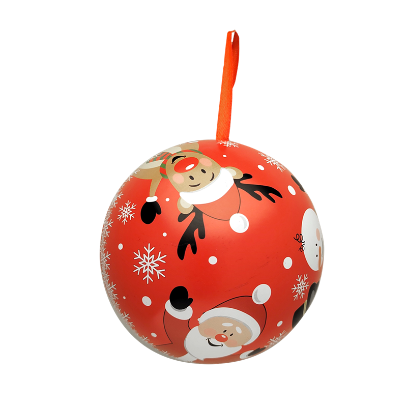 Boule Décor Noël en métal garnie de 15 confiseries
