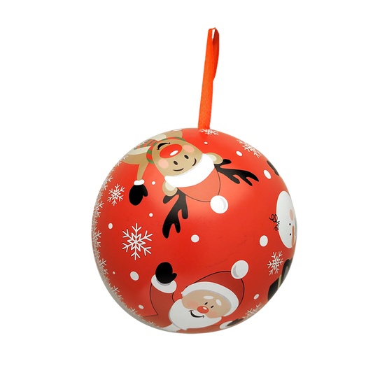 Boule Décor Noël en métal garnie de 16 confiseries