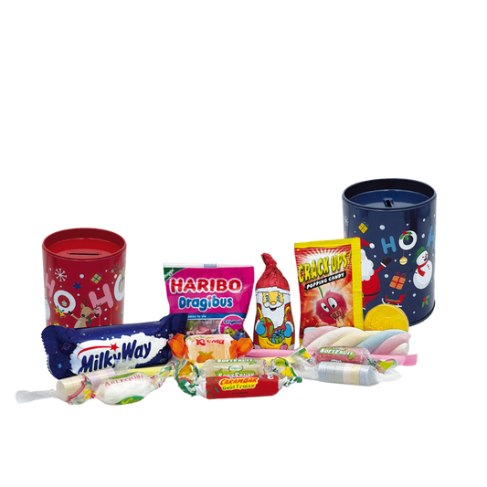 Tirelire pot à crayons garnie de confiseries