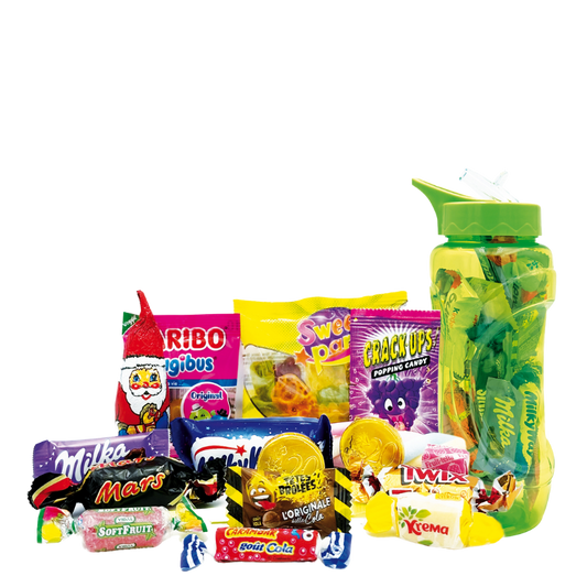 Gourde sport avec paille Garnie de 18 Confiseries