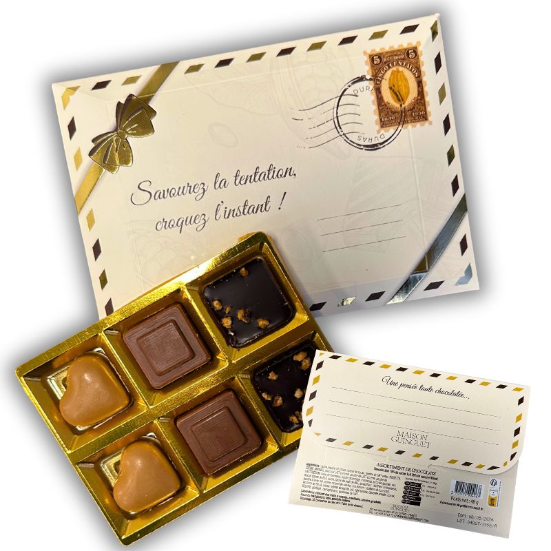 Enveloppe chocolatée cheque cadeaux