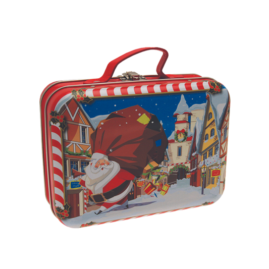 Valisette en métal garnie de confiseries