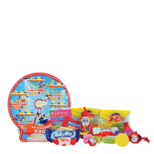 Grande Roue garnie de 18 confiseries