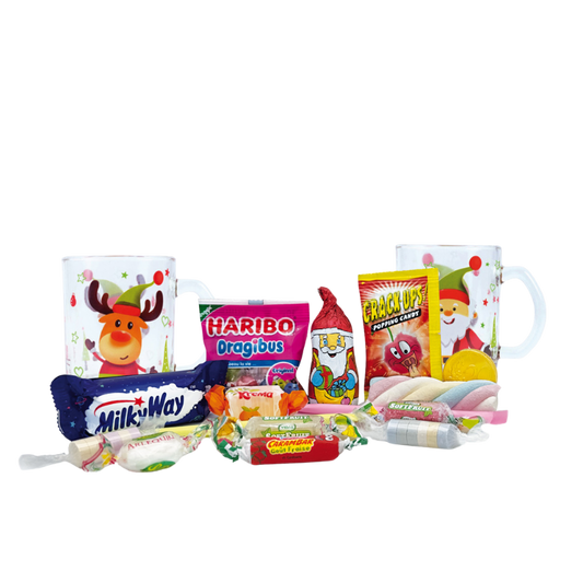 Mug décor noël garni confiseries