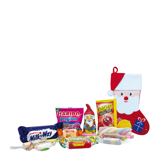 Botte de Noël en feutrine épaisse garnie de confiseries