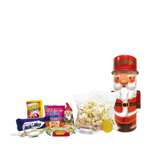 Boite métal Casse-Noisette Père noël garni de confiseries