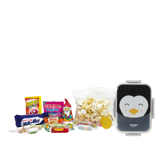 Boite à gouter animaux garnie de confiseries