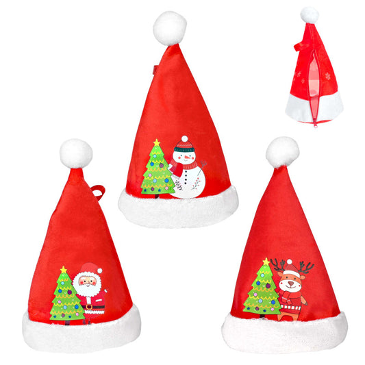 Pochon conique en feutrine décor noël garni de Confiseries