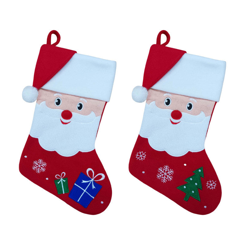 Botte de Noël en feutrine épaisse garnie de confiseries