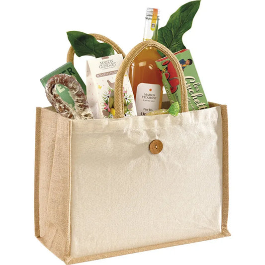 Sac toile de jute/coton naturel