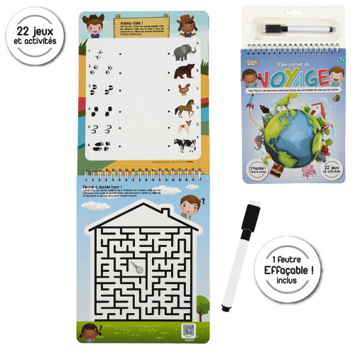 Cahier de jeux de voyage