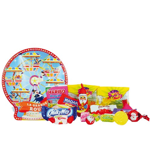 Grande Roue garnie de 18 confiseries