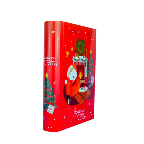 Livre en métal décor Noël