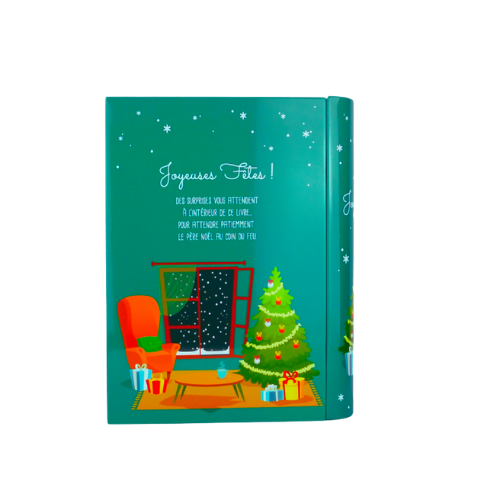 Livre en métal décor Noël