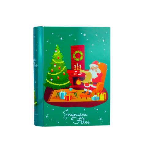 Livre en métal décor Noël