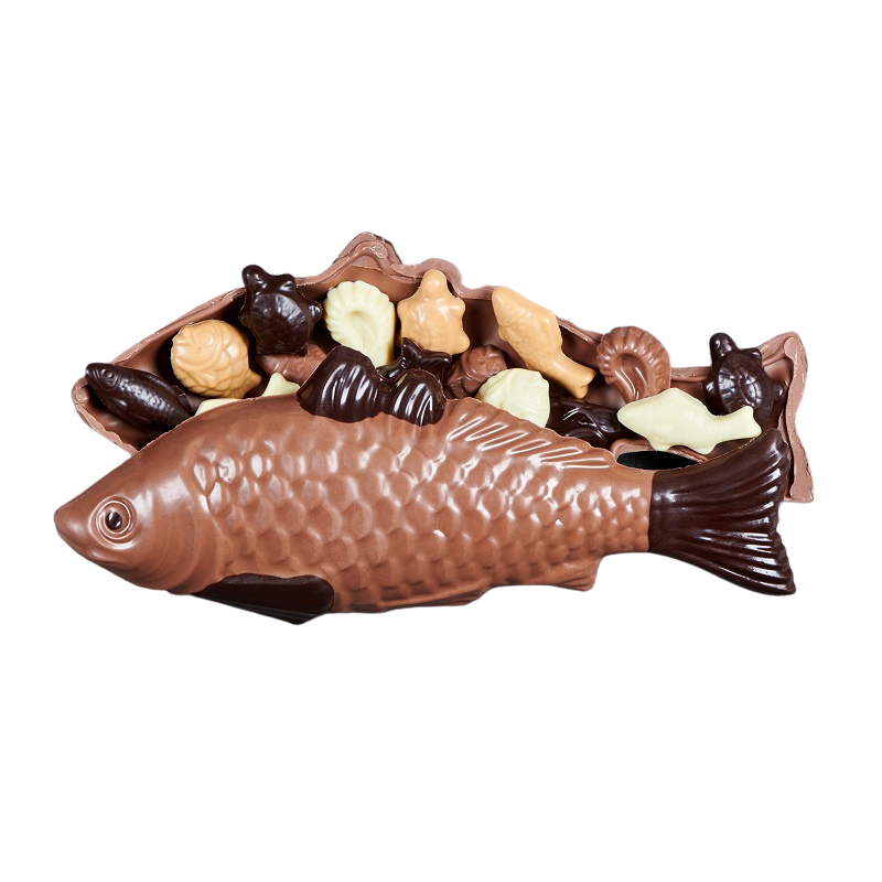 Poisson garni de friture de Paques