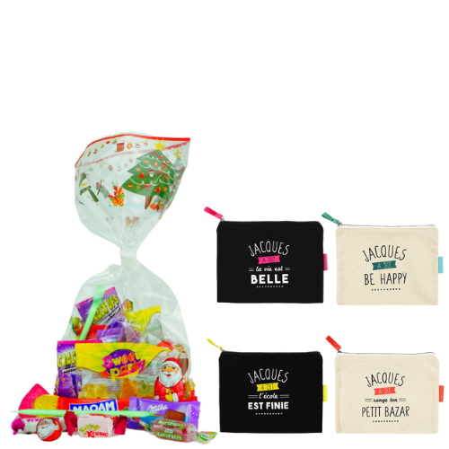 Sachet confiseries en promo avec Pochette Jacques à Dit