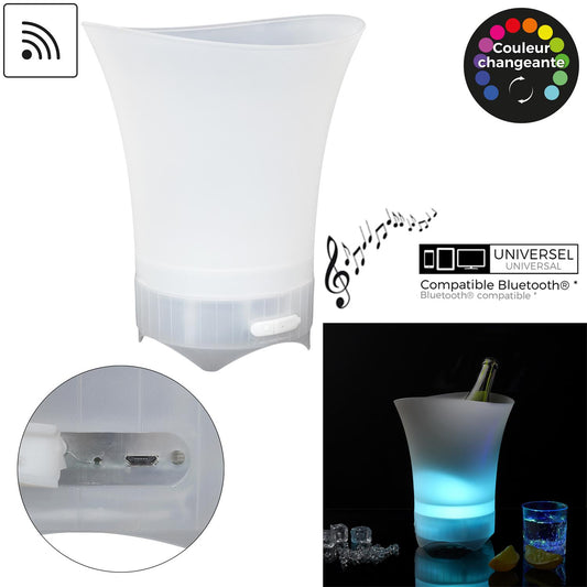 Seau à Bouteille Enceinte LED