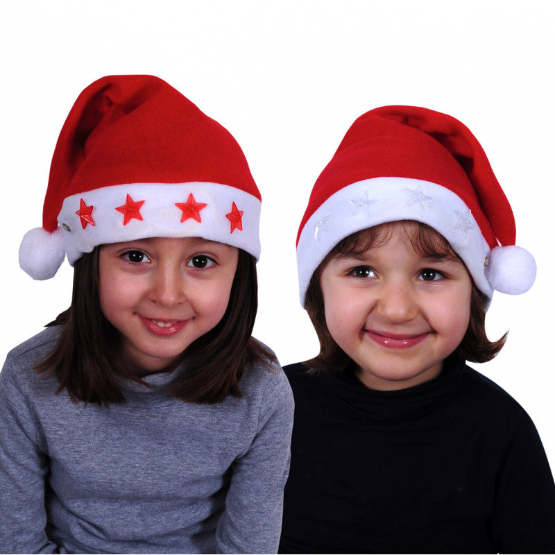 Bonnet de Noël avec LED - Enfant - Couleur au Choix - Jour de Fête -  Cadeaux pour enfants - Idées de Cadeaux de Noël