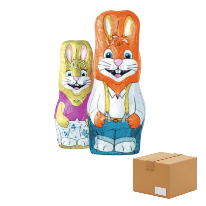 Lapin 30g sous alu chocolat au lait - Carton de 60 lapins chocolat de Pâques