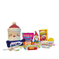 Boite métal décor Noël avec pompon garnie de confiseries