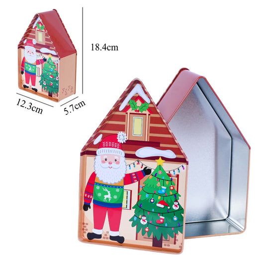 Boite métal Maison de Noël Garnie de Confiseries