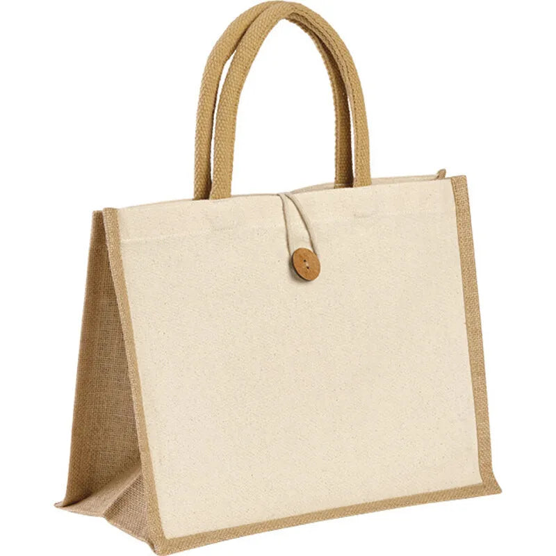 Sac toile de jute/coton naturel