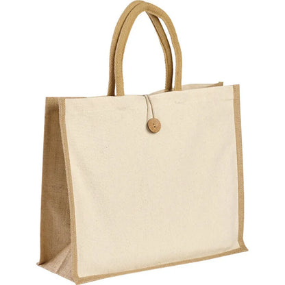 Sac toile de jute/coton naturel