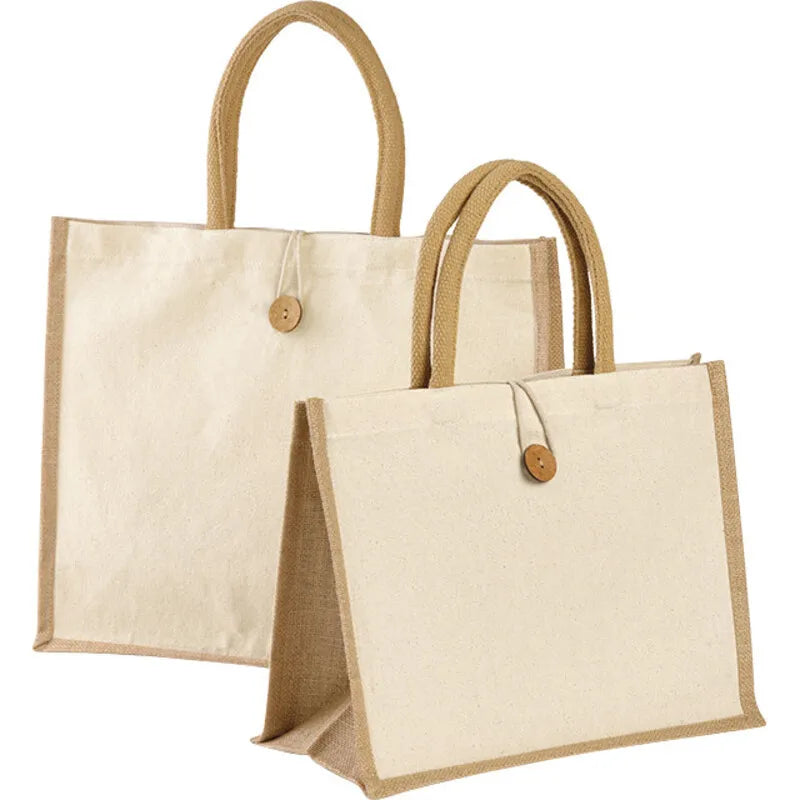 Sac toile de jute/coton naturel