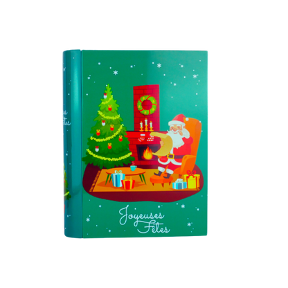 Livre en métal décor Noël
